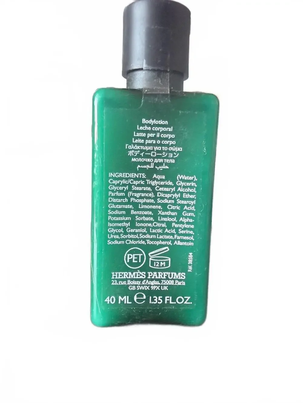 Hermes Eau d'Orange Verte Body Lotion 40ml Travel Size